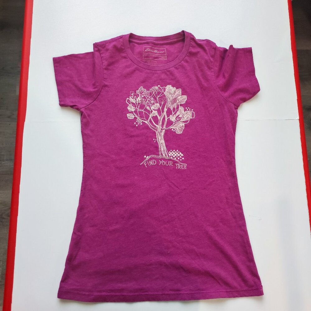 Eddie Bauer short sleeve T-shirt magenta women's size S
